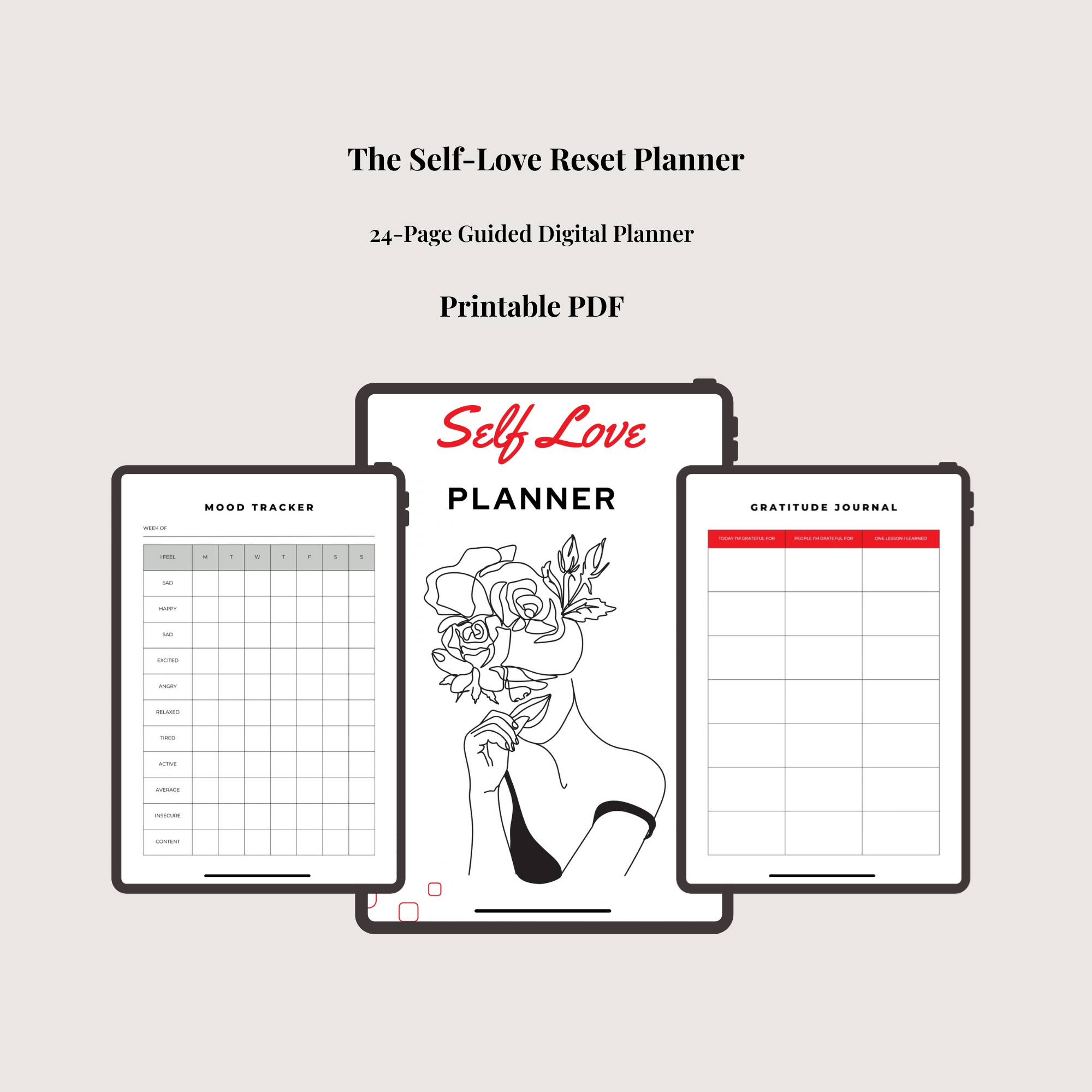 The Self-Love Reset Planner (Digital Download)
