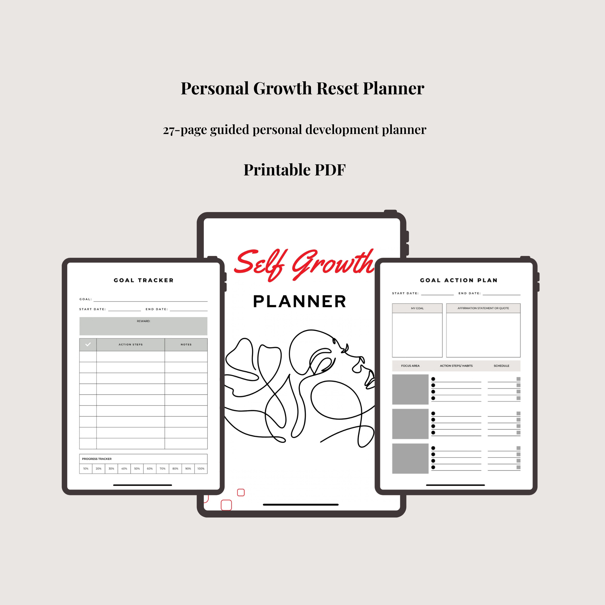 The Personal Growth Reset Planner (Digital Download)