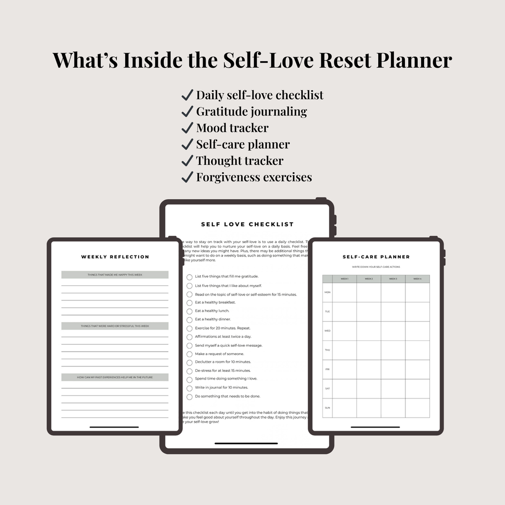 The Self-Love Reset Planner (Digital Download)