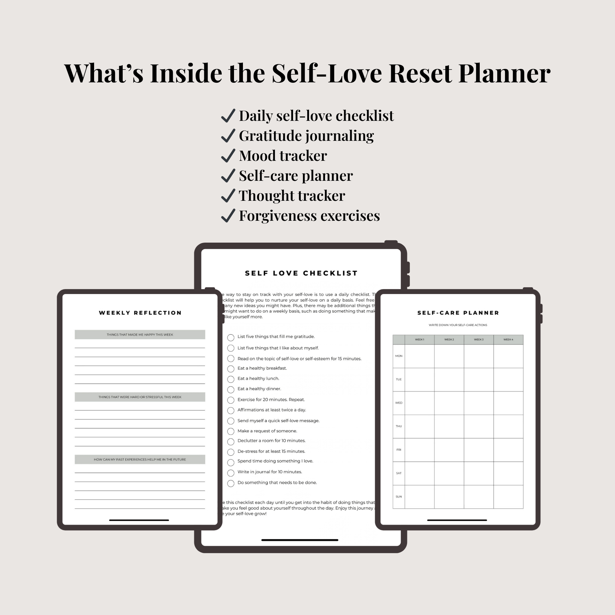 The Self-Love Reset Planner (Digital Download)