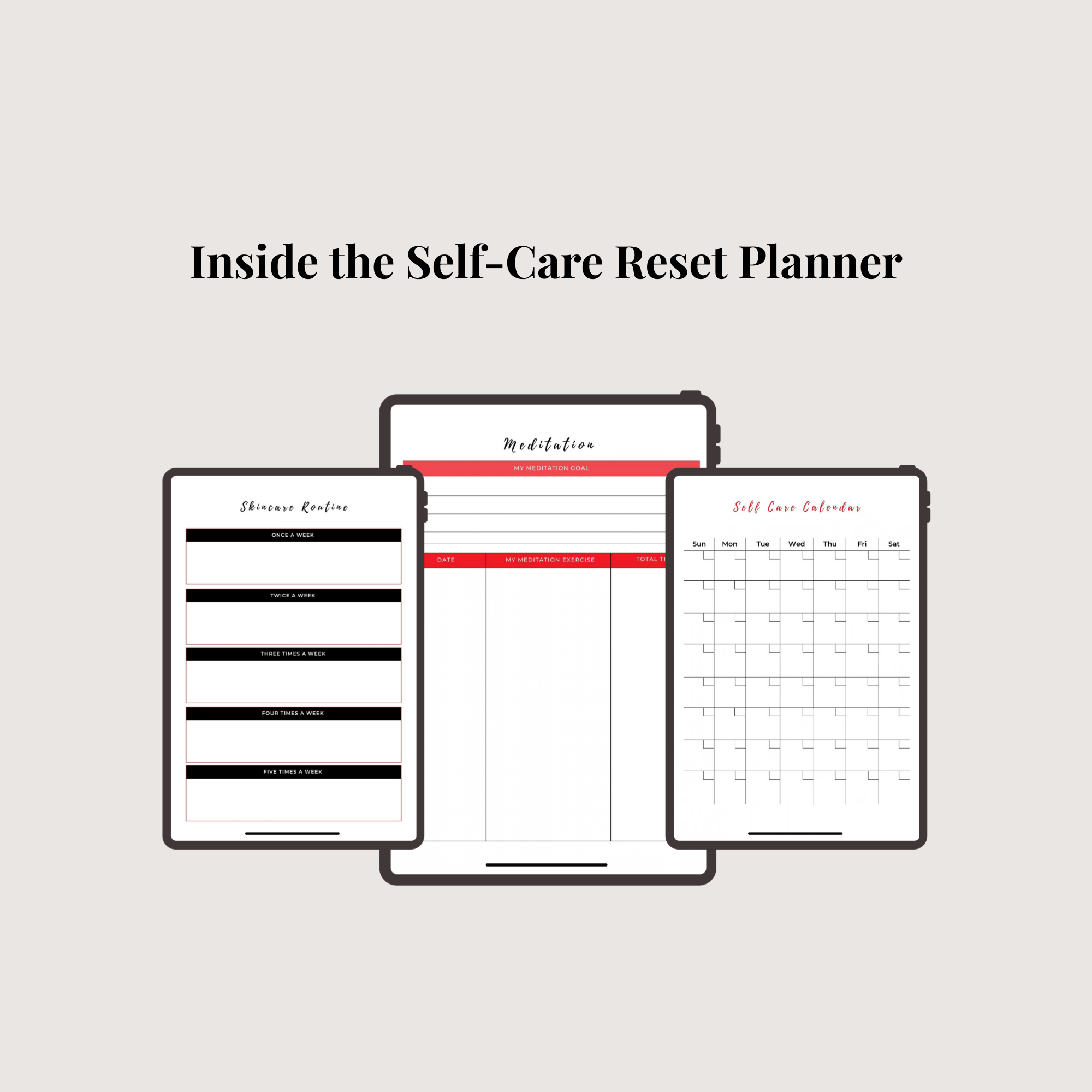 The Self-Care Reset Planner (Digital Download)