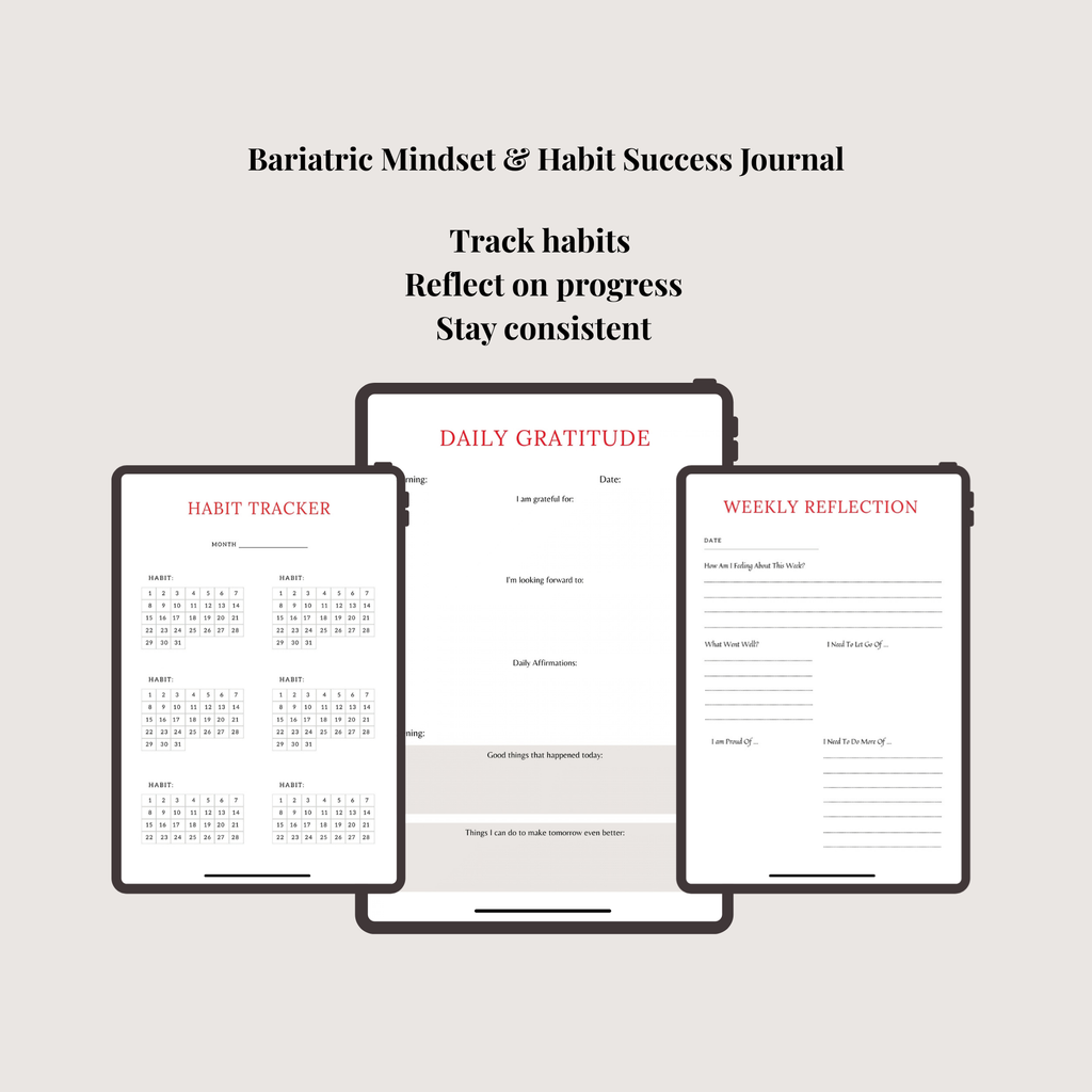 Bariatric Mindset & Habit Success Journal (Digital Download)