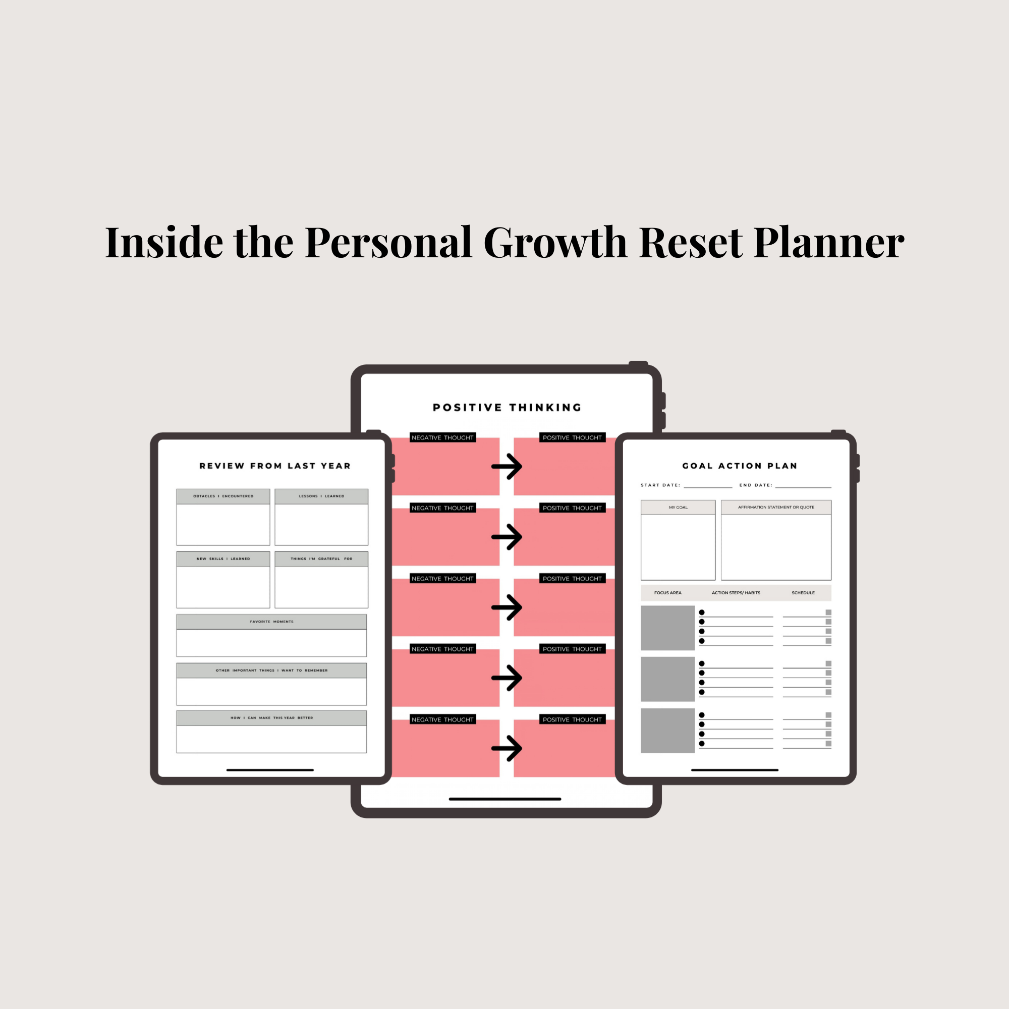 The Personal Growth Reset Planner (Digital Download)
