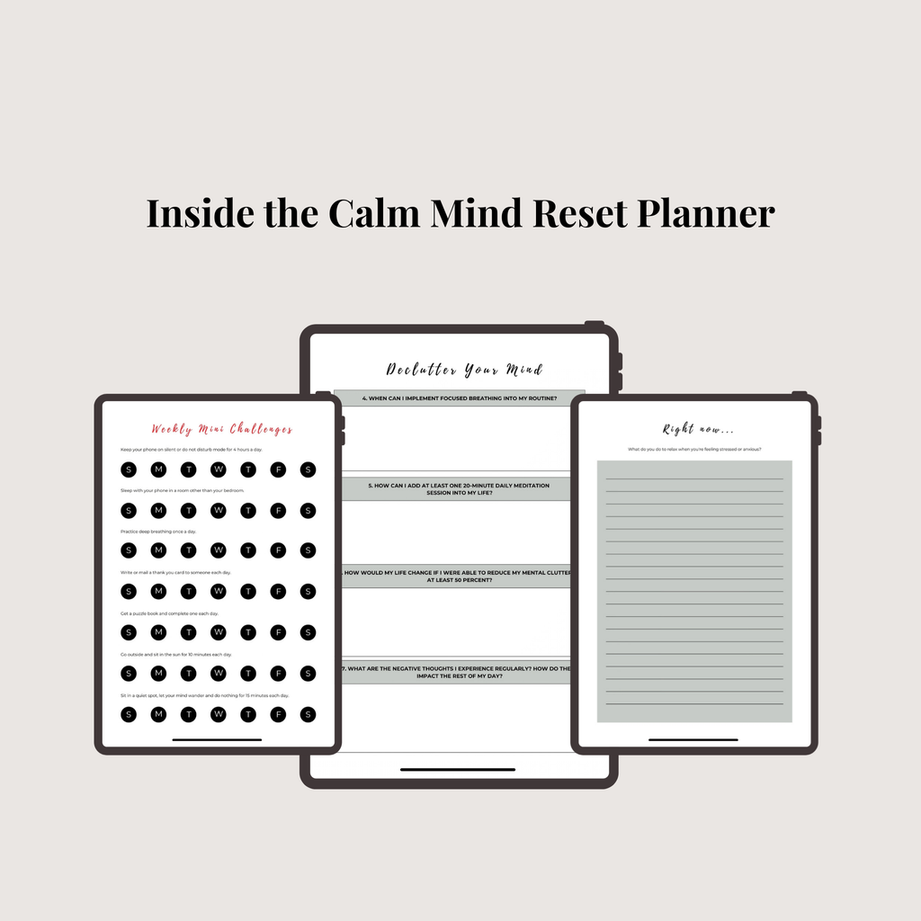 The Calm Mind Reset Planner (Digital Download)