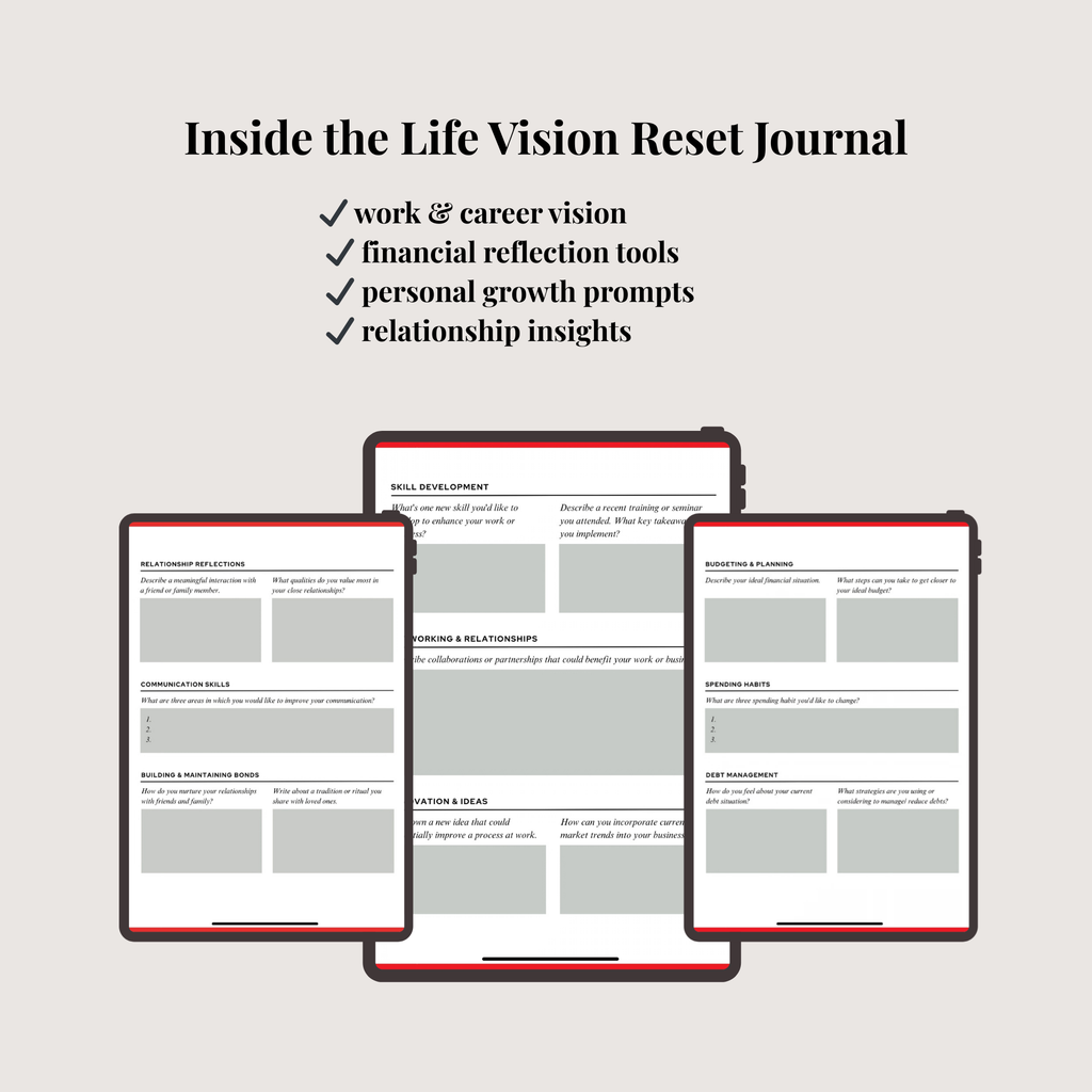 The Life Vision Reset Journal (Digital Download)